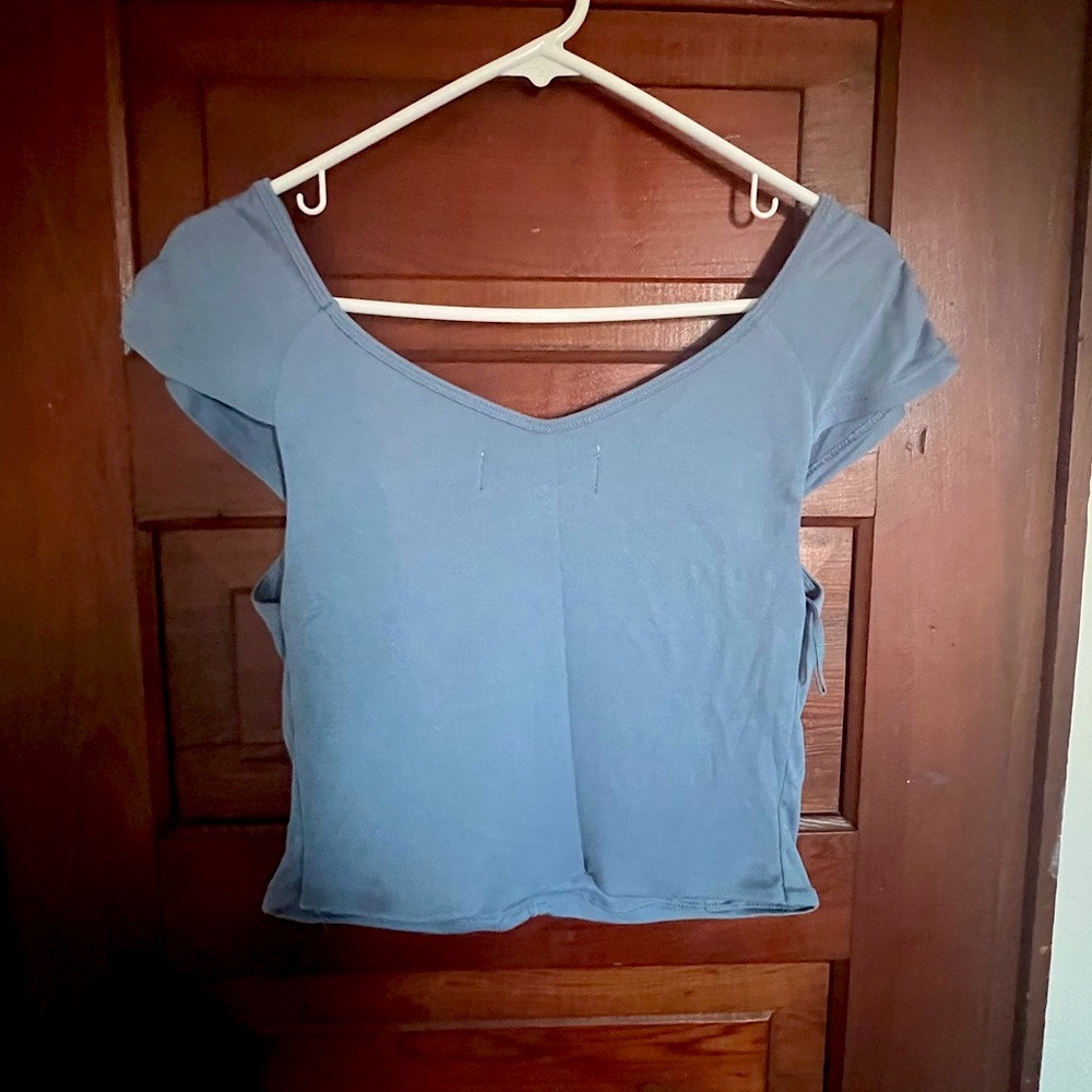 Vintage Havana Blue Ruched Blouse - Picture 2 of 3
